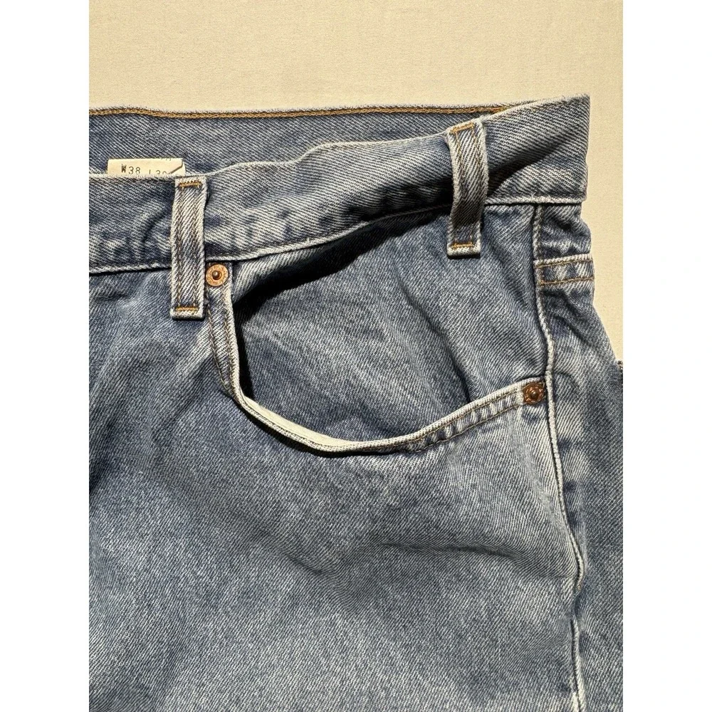 Levi's 550 Relaxed Fit Jeans Men's 38x30 Light Wash Blue Denim Cotton Pants